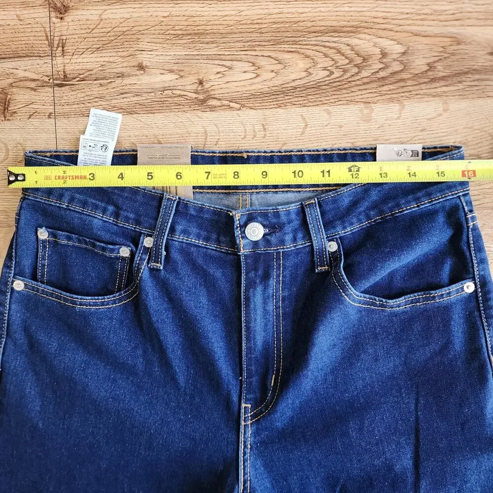NEW Levis Jeans Womens 30x30 Dark Blue Denim Pants 726 Flare High Rise Stretch - Picture 5 of 8